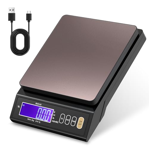 Bonvoisin Baking Scale 0.1 Gram Accuracy Digital Scale for Kitchen, Candle, Soap and Sourdough Bread Making, with Percenta...