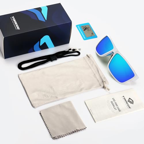 TOREGE Polarized Sports Sunglasses for Men and Women Cycling Running Golf Fishing Sunglasses TR26