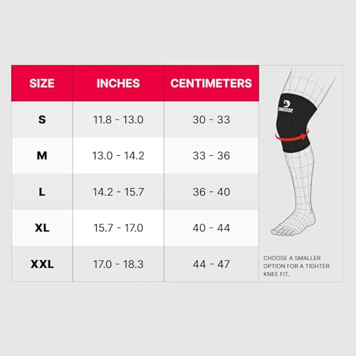 DMoose Fitness Knee Sleeves for Weightlifting (Pair) 78” Knee Wraps for Joint Support, Squats & Powerlifting - Gym Brace S...