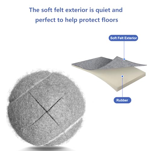 ZUJEAM Tennis Balls for Walkers, Pre Cut Walker Glide Balls for Chairs, Desks, Furniture Legs and Floor Protection, Heavy ...