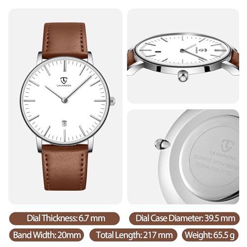 BEN NEVIS Watch, Mens Watch, Minimalist Fashion Simple Wrist Watch Analog Date with Leather Strap