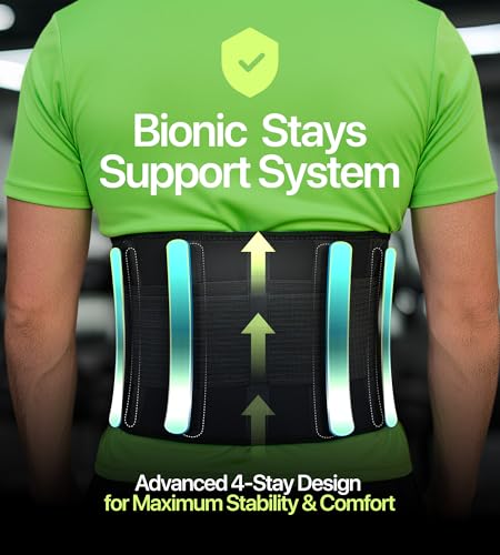 Elastic Lumbar Support Belt for Women & Men - The Most Effective Adjustable Back Brace for Herniated Disc Pain Relief, Hea...