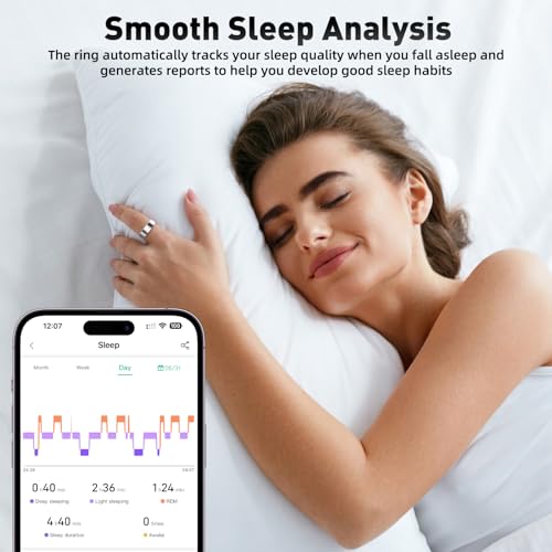 Free Shark Smart Ring with Sleep Monitoring, Step Counting, Heart Rate, Blood Oxygen for iOS and Android, No Subscription ...