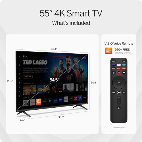 VIZIO 55-inch V-Series 4K LED HDR Smart TV w/Dolby Vision, WiFi 6E, Bluetooth Headphone Capable, Gaming Engine & Alexa Com...