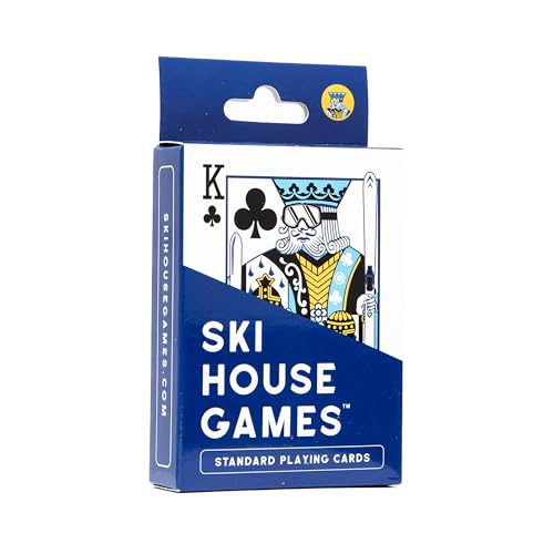 Ski House Games Signature Ski-Themed Playing Cards, 52-Card Deck, Winter Sports Design, Gift for Skiers, Apres Ski, Ski Ga...