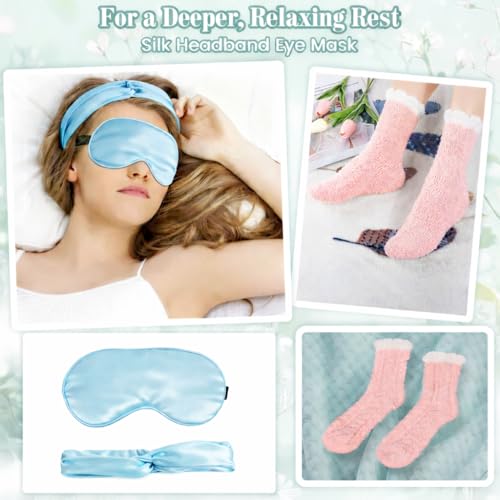 Get Well Soon Care Package for Women, 12 Pcs Deluxe Self-Care Gift Box with Cyan Cozy Blanket, Tumbler, Candle & Spa Feel ...