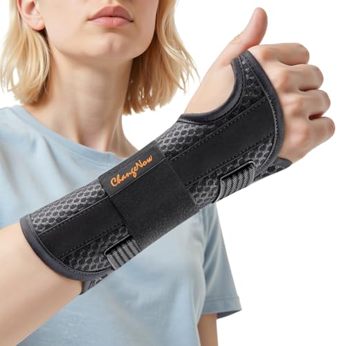 Carpal Tunnel Wrist Brace for Women&Men, [Ultra Breathable & Upgraded Support] Night Wrist Support with Metal Splints Fit ...
