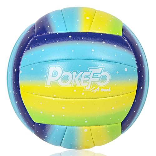 PQKEFO Volleyball,Soft Indoor Outdoor Volleyballs for Kids/Youth/Adults/Elders Gym Games Beach Play and Training（ Official...