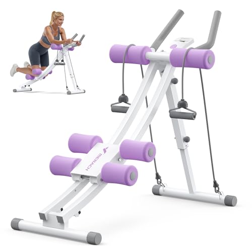 MERACH Ab Machine, Adjustable Ab Trainer Machine, Ab Workout Equipment for Home Gym, Ergonomic Arc Track for Better Abs, F...