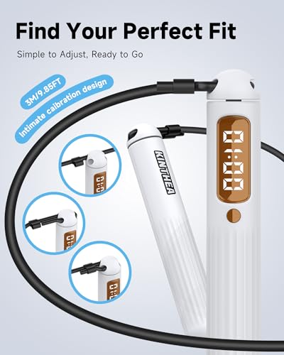 KINTHEA 2 in 1 Smart Jump Rope, APP Control & Data Record, Cordless Jumping Rope with Counter for Women, Men, All Age, Adj...