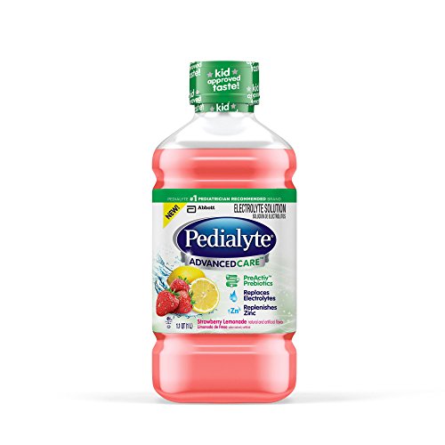 Pedialyte AdvancedCare Electrolyte Solution Has PreActivPrebiotics | Hydration Drink | Strawberry Lemonade, 1 Liter, Pack ...