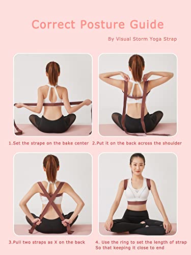 8ft 240g Super Thick Fitness Yoga Strap for Stretching, 3 Color Pure Cotton Durable Fitness Belt Bands Exercise Safe Adjus...