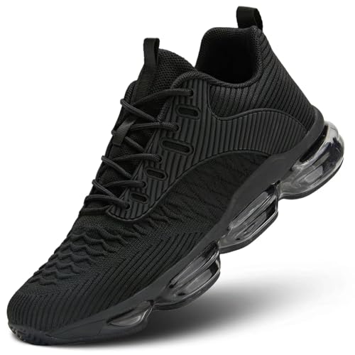 Mens Running Shoes Air Low Top Comfort Walking Lace Up Sneakers Breathable Fashion Tennis Sport Gym Fitness Cross Trainers