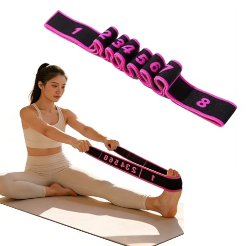 Fitness Resistance Band for Stretching and Yoga, 8-Section Elastic Training Bands for Full Body Stretching Shaping