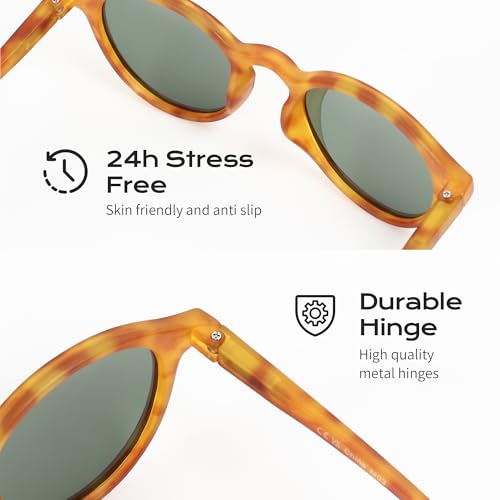 ZENOTTIC Polarized Round Sunglasses, Stylish Sunglasses for Men and Women Retro Classic, Multi-Style Selection