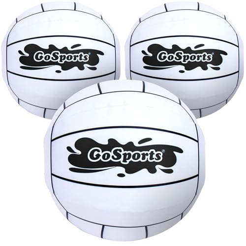 GoSports 12 Inch XL Inflatable Volleyball, 3 Pack - Easier Rallies on an Epic Scale for All Skill Levels