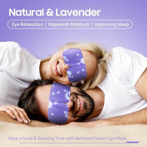 BeHoomi Steam Eye Mask, 10 Packs Heated Eye Mask, Self Heating Disposable SPA Warm Compress for Eyes Sleep Mask, Travel Es...