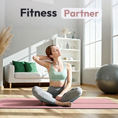 UMINEUX Extra Thick Yoga Mat, 10MM (2/5") Yoga Mat Non Slip, POE Yoga Mats for Women Men, 72"x24", Great for Workout, Yog...