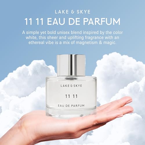 Lake & Skye 11 11 Eau de Parfum Vial Spray Sample, 0.06 fl oz (2 ml) - Skin Musk, Clean, Vegan, Paraben-Free, Cruelty-Free