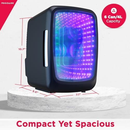 Frigidaire EFMIS179 Gaming Light Up Mini Beverage Refrigerator, Stealth