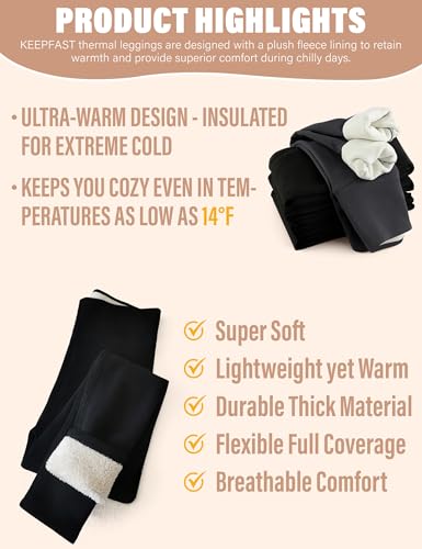 Women's Fleece Lined Leggings Weather Thick Thermal Warm Winter Tights Butt Lift High Waist Tummy Control Yoga Pants