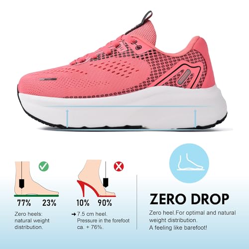 JACKSHIBO Wide Toe Box Shoes Women Arch Support Wide Sneakers for Running Walking Athletic Tennis Orthopedic Plantar Fasci...