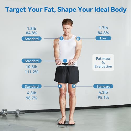 Lepulse Body Composition Scale, 8 Electrode Bathroom Smart Scale with BMI, Body Fat, Muscle Mass, Scale for Body Weight an...