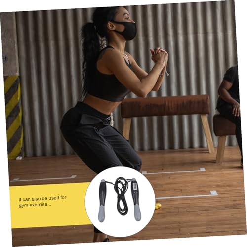 PRETYZOOM Electronic Counting Jump Rope Fitness and Exercise Steel Wire Skipping Rope with Digital Counter for Adult Home ...