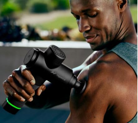 Hyperice Hypervolt 2 Black - Featuring Quiet Glide Technology - Handheld Percussion Massage Gun | 3 Speeds, 5 Interchangea...