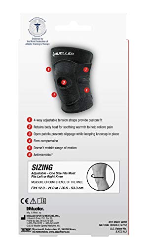 MUELLER Sports Medicine 4-Way Adjustable Knee Brace for Men and Women, Knee Stabilizer for Compression and Pain Relief Sup...