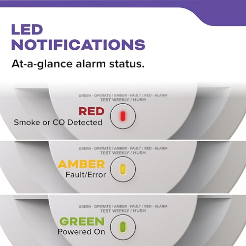 Kidde Smoke & Carbon Monoxide Detector, AA Battery Powered, LED Warning Light Indicators, 2 Pack