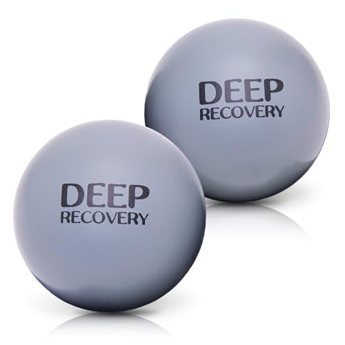 Deep Recovery Yoga Deep Tissue Massage Ball Set, Firm Density – 2.9-Inch Myofascial Release Balls for Feet, Back, Neck, Le...