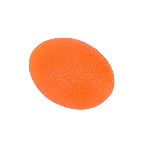 Egg Shaped Grip Ball, Silicone Massage Therapy Grip Ball for Wrist Finger Strength Exercise Stress Relief(Orange 20)