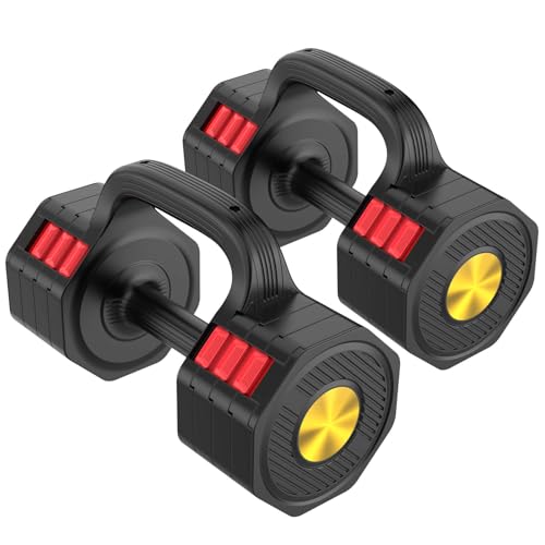 Nimsqury 41LBS Adjustable Dumbbell Set, Each 5/10.3/15.4/20.5lb Adjustable Dumbbells for Men Women, 4 Level Weights Set wi...