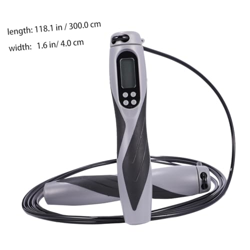 BIUDECO Electronic Counting Jump Rope Weighted Steel Wire Fitness Skipping Rope for Workout Training with Digital Counter ...