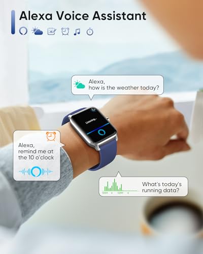 Fitpolo Smart Watch for Men Women Android, Alexa Built-in [1.8" HD Screen] IP68 Waterproof Fitness Watch Bluetooth Call fo...