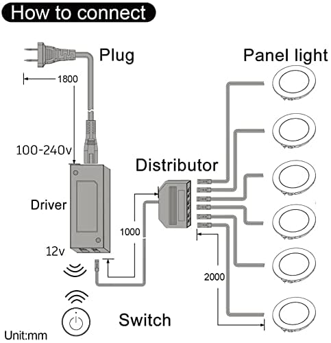 Vst Under Cabinet Lighting 12V 2W(12W Total  60W Equivalent) With Wireless Dimmer Switch  Recessed Or Surface Mount For Kitchen Wardrobe 6 Pack Silver Puck Lights 4000K
