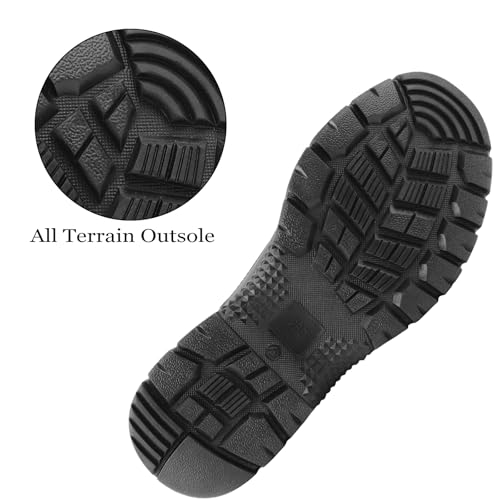 LUDEY Tactical Boots for Men Anti-Slip Comfortable Breathable Military Duty Combat Police Women’s Boots for Outdoor Trekki...