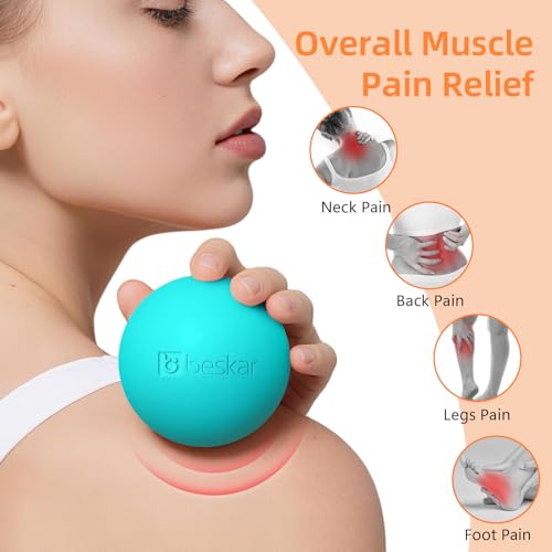 Massage Lacrosse Balls for Myofascial Release, Trigger Point Therapy and Yoga Therapy, Foot Massage Ball to Relieve Planta...