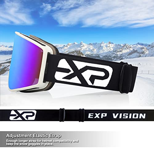 EXP VISION Ski/Snowboard Goggles Parent-child Snow Goggles Over Glasses for Men, Women Youth Kids