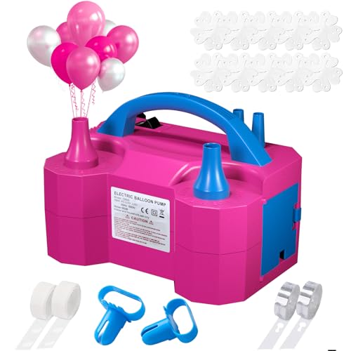 SINBEE Balloon Pump, Balloon Pump Electric, Portable Dual Nozzle Electric Blower Air Pump Inflator for Party Decoration. F...