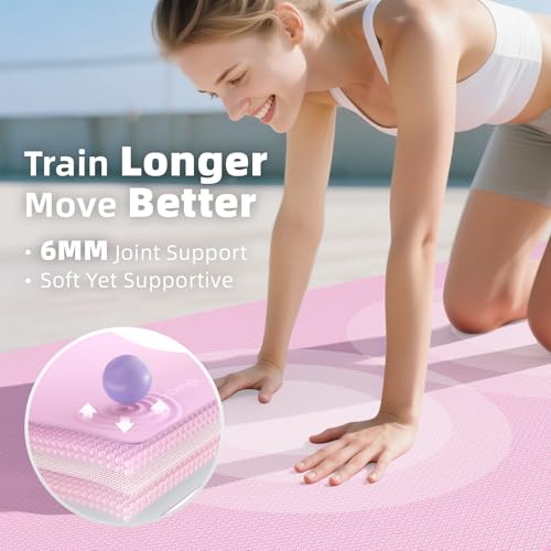 Extra Large Yoga Mat – 72"x48" or 78"x57", 1/4"–1/2" Thick Mat for Women & Men, TPE Non-Slip Pilates Mat for Home Gym, Yog...