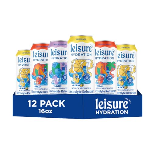 Leisure Hydration Non-Carbonated Electrolyte Refresher, Variety Pack - Low Sugar Nutrient Enhanced Water Beverage - Get Th...