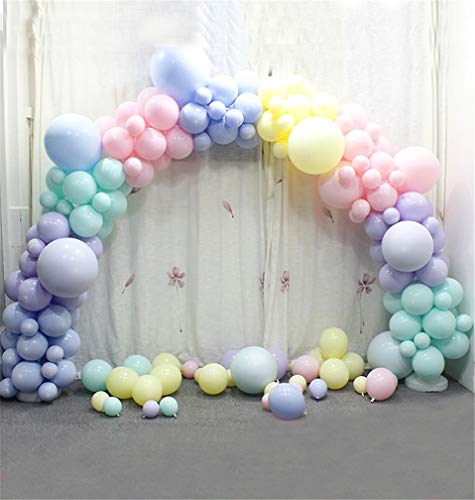 Rainbow Balloon Garland Arch Kit 171PCS Latex Balloon Pastel Balloon Garland Kit Macaron Colors 5,10,12,18 Inch Birthday B...
