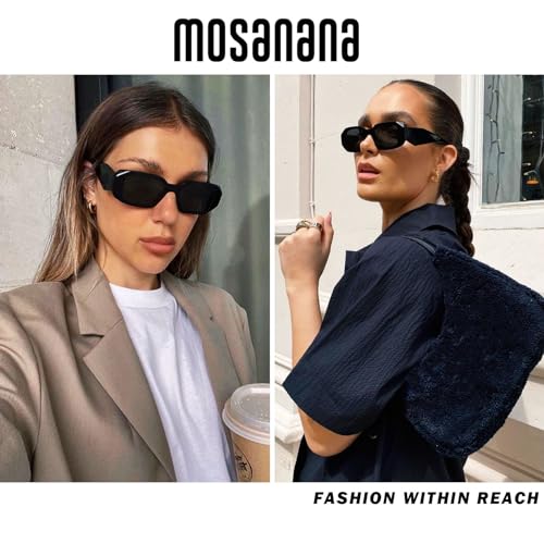 mosanana Trendy Rectangle Sunglasses for Women Men-Goulding