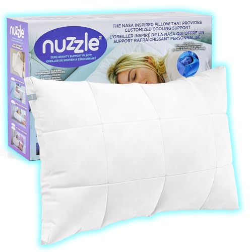 Nuzzle Cooling Adjustable Pillow for Side Sleepers, Luxury Standard Size Bed Pillow Hotel Collection - Best Adjust Height ...