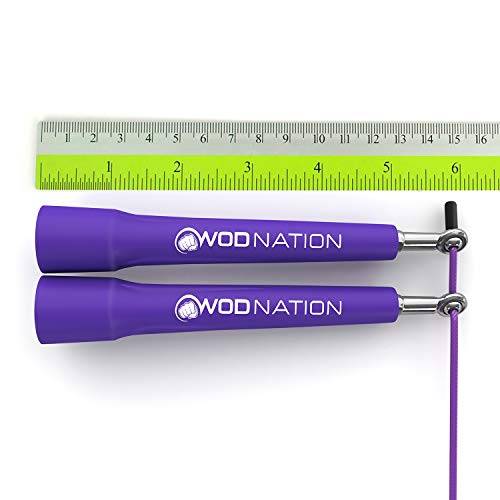 WOD Nation Adjustable Speed Jump Rope For Men, Women & Children - Blazing Fast Fitness Skipping Rope Perfect for Boxing, M...
