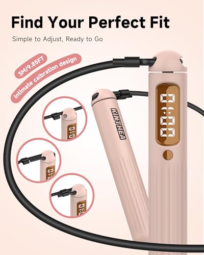 KINTHEA 2 in 1 Smart Jump Rope, APP Control & Data Record, Cordless Jumping Rope with Counter for Women, Men, All Age, Adj...