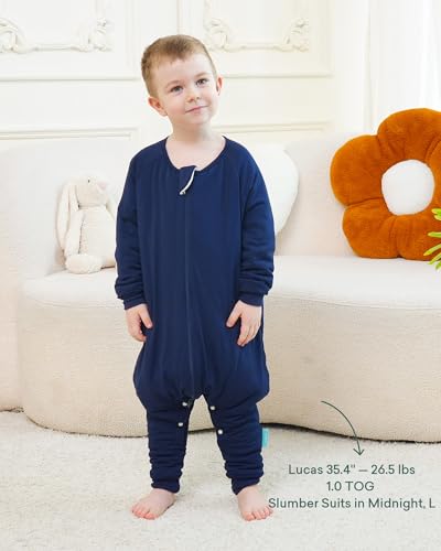 Supersoft Active Toddler Sleepsuit 1.0 TOG Long Sleeve Wearable Blanket with Legs All-Season Go-to for Safe Cozy Sleeper