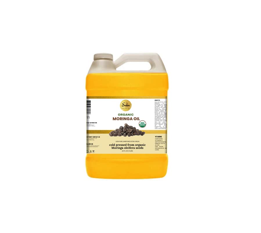 4 LBS OF 100% Pure Organic Cold Pressed Unrefined Moringa Oil